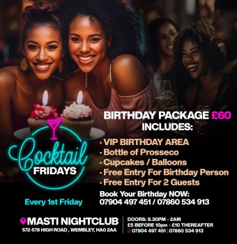 COCKTAIL FRIDAYS BIRTHDAY PACKAGE